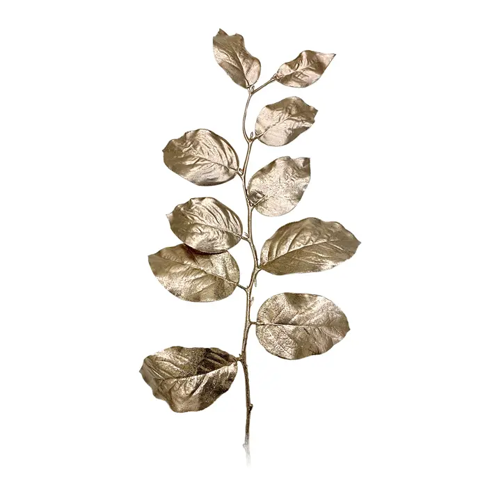 Ветвь гаультерии H76 см, пластик, розово-золотой