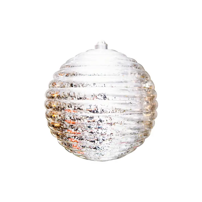 Шар D20 см, пластик, серебряный