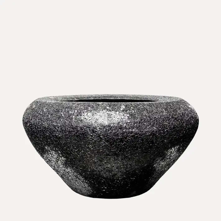 Кашпо с эффектом мозаики, 57x30 см, металл, черный