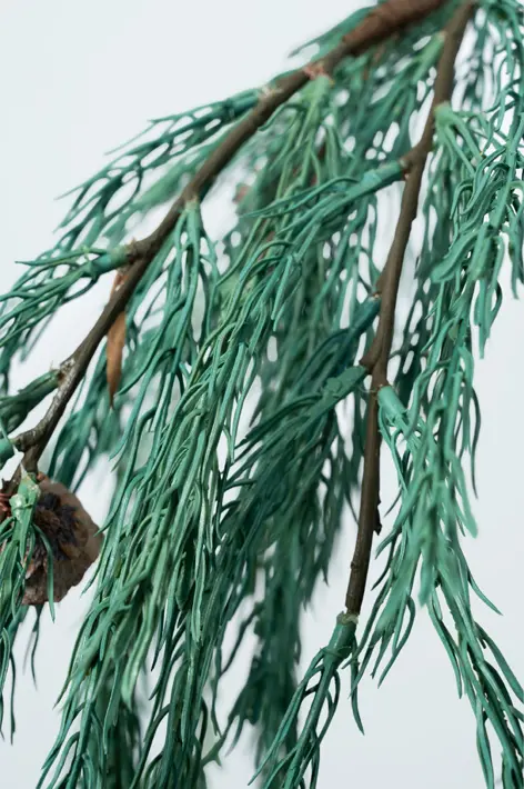 Ветвь кедры H99 см, пластик, серый