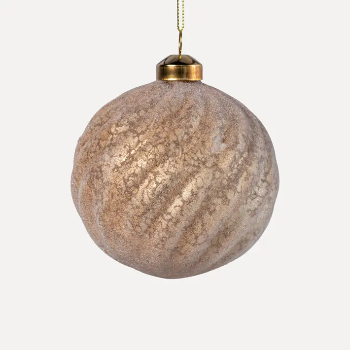 Шар D10 см, стекло, шампань