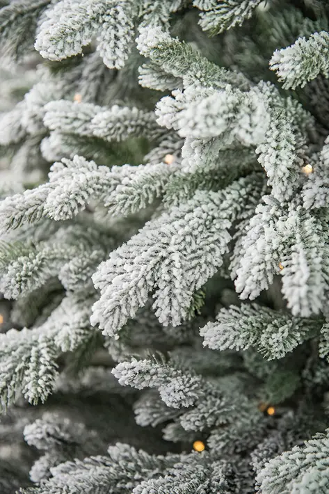 Ель заснеженная с лампочками ВЕРСАЛЬСКАЯ Н270 см, пластик, металл, белый