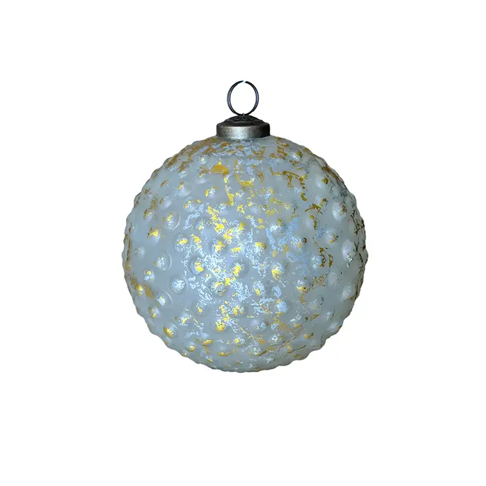 Шар D12 см, стекло, белый