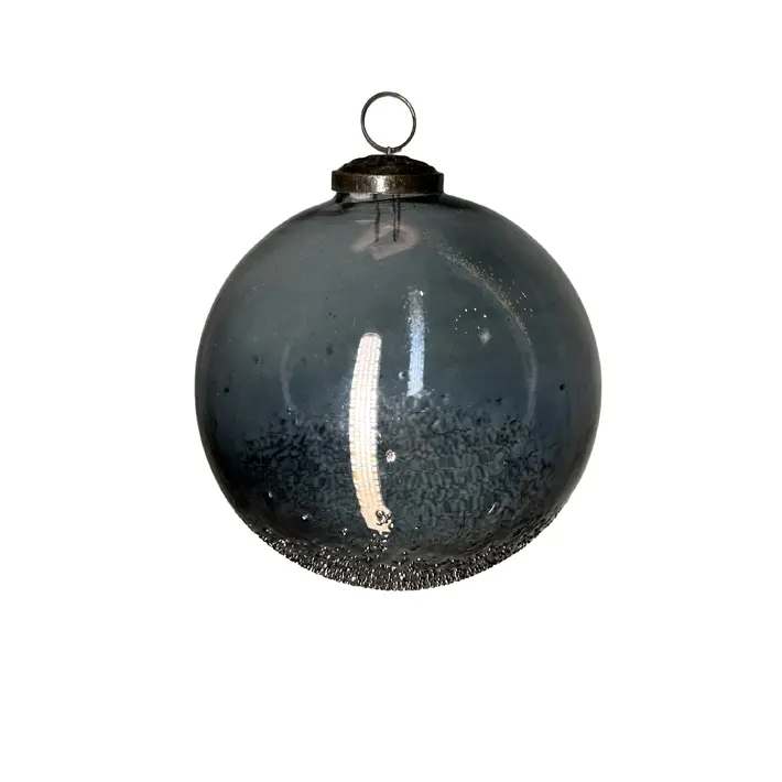 Шар D12 см, стекло, серый