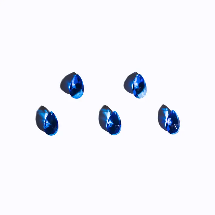 Хруст. капля, 5 шт, синий