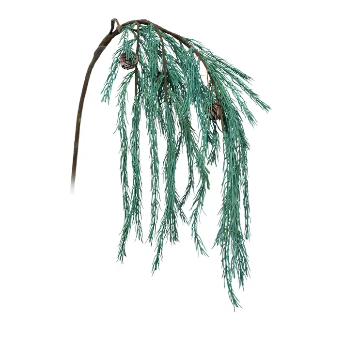 Ветвь кедра H99 см, пластик, серый