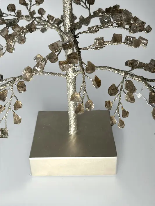 Елка из камней, 45x76 см, стекло, шампань