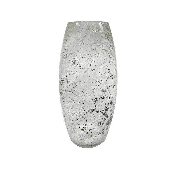 Ваза 15х30 см, стекло, серый
