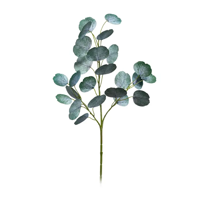 Ветвь эвквалипта H64 см, пластик, серый