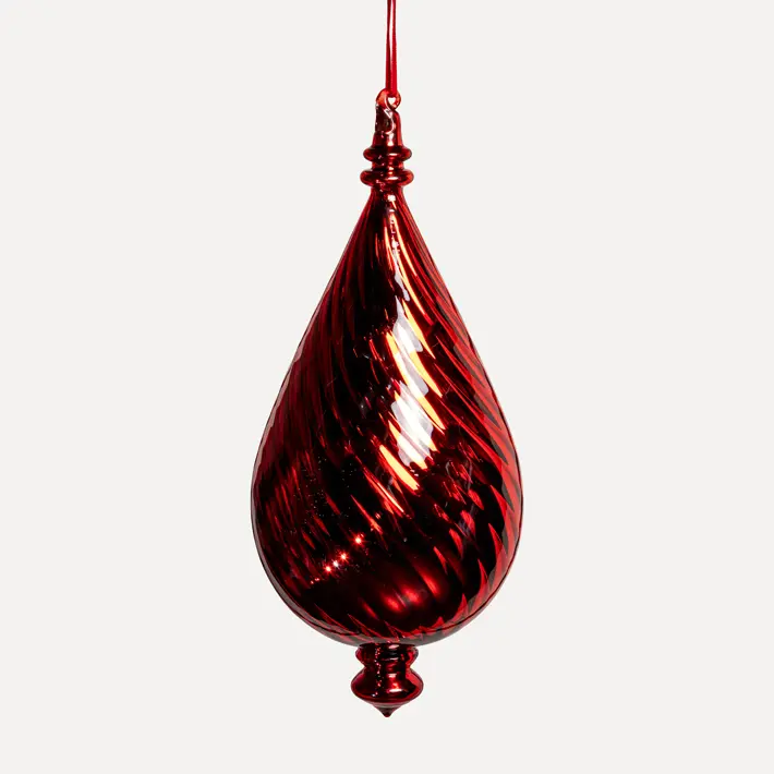 Подвес H29 см, стекло, красный
