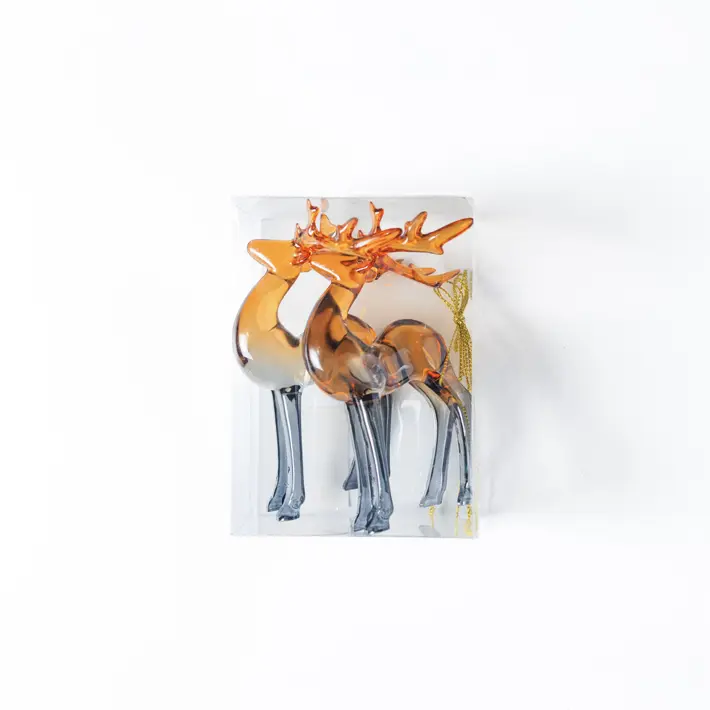 Подвесы в наборе ОЛЕНЬ 7х14 см, 2 шт, пластик, медный