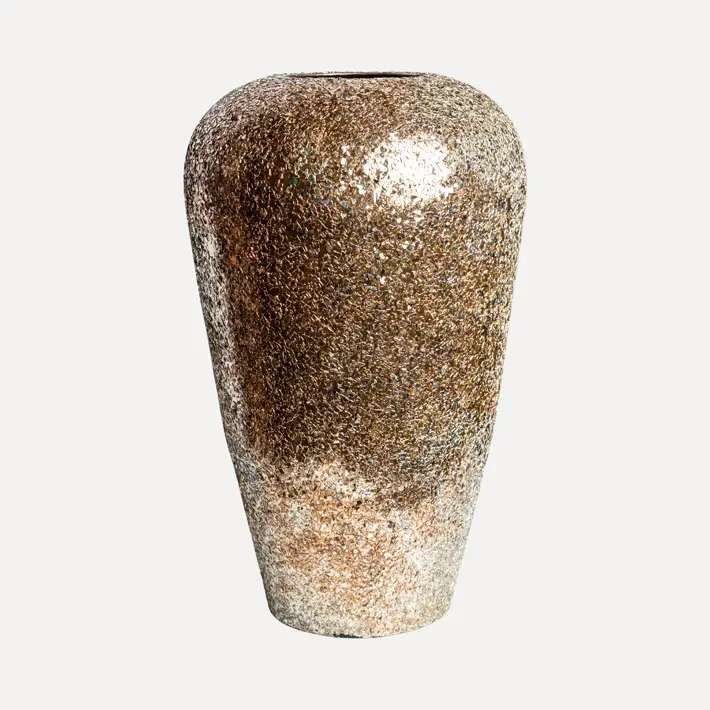 Кашпо с эффектом мозаики, 32x49 см, металл, золотой