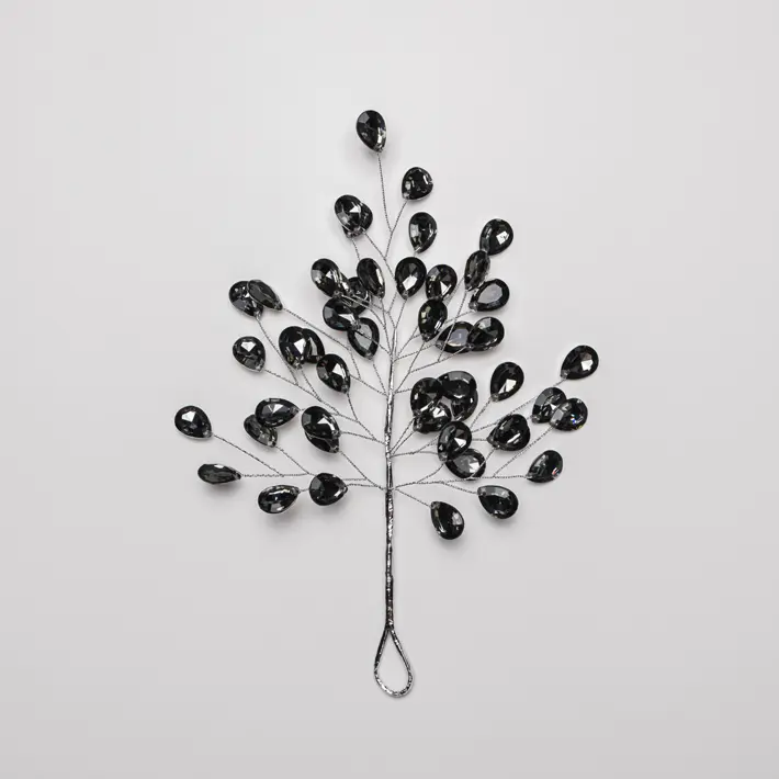 Подвес ВЕТКА L15 см из кристаллов, акрил, темно-серебряный
