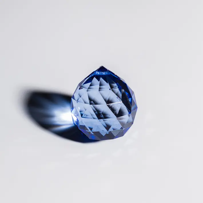 Хруст. шар, 5 шт, голубой