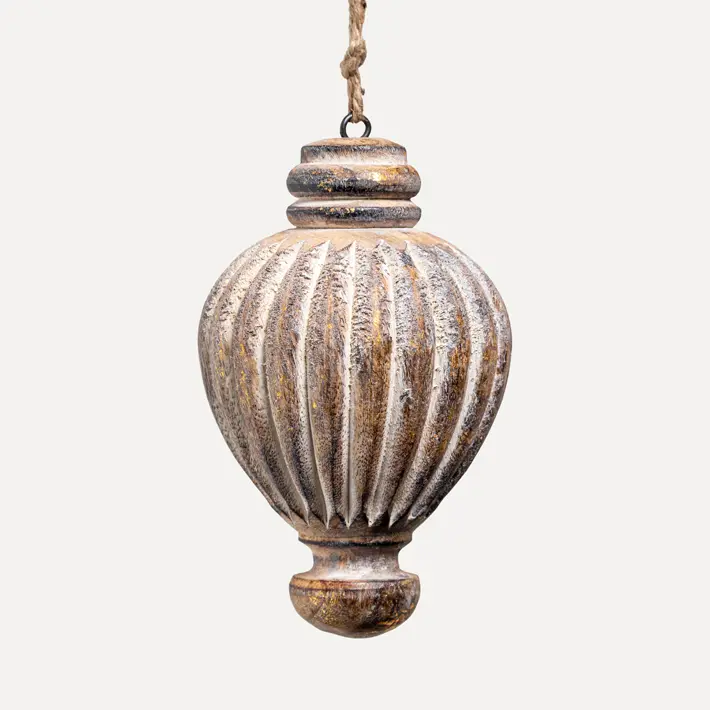 Подвес 9x14 см, дерево, серый