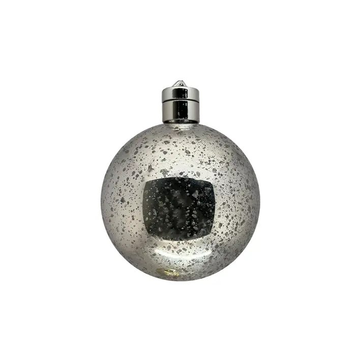 Шар LED D12 см, пластик, серебряный