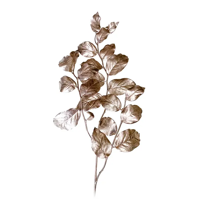 Ветвь гаультерии H112 см, пластик, розово-золотой