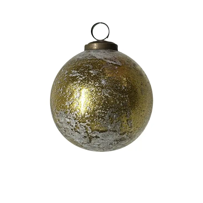 Шар D10 см, стекло, золотой