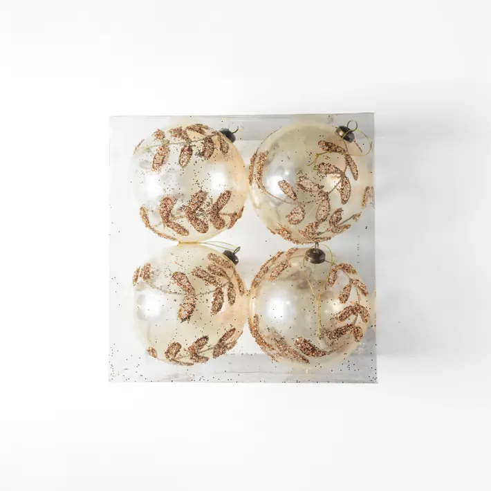 Шары в наборе D15 см, 4 шт, пластик, шампань