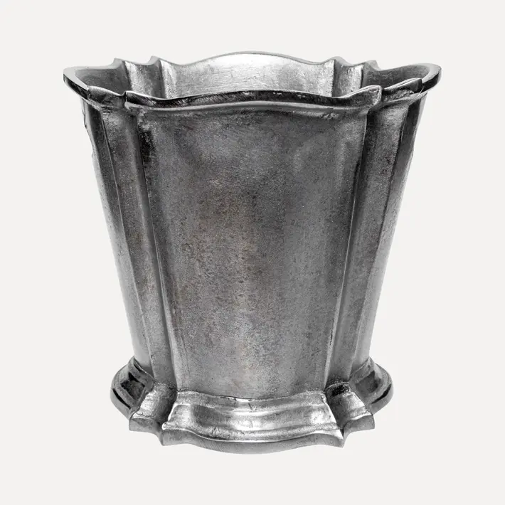 Ваза 26x23x25 см, металл, серебряный