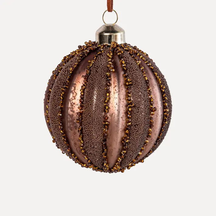 Шар D8 см, стекло, темно-коричневый