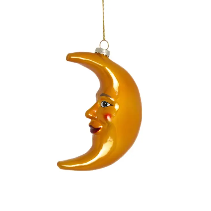 Подвес ЛУНА 15х4х11 см, стекло, желтый