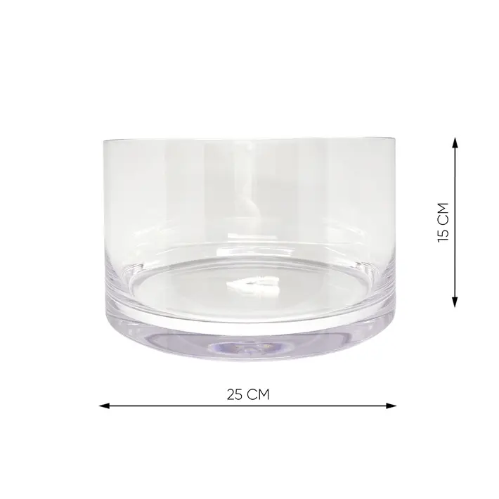 Ваза 25х15 см, поликарбонат, прозрачный