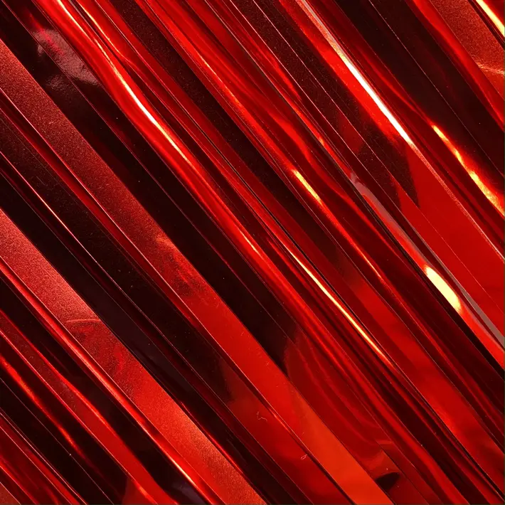 Новогодний дождик глянцевый 200х300 см, полипропилен, красный