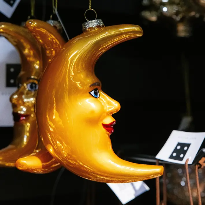 Подвес ЛУНА 15х4х11 см, стекло, желтый