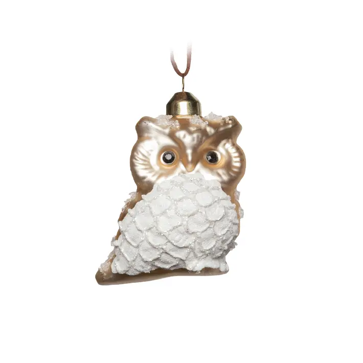 Подвес СОВА 6Х8 см, стекло, золотой