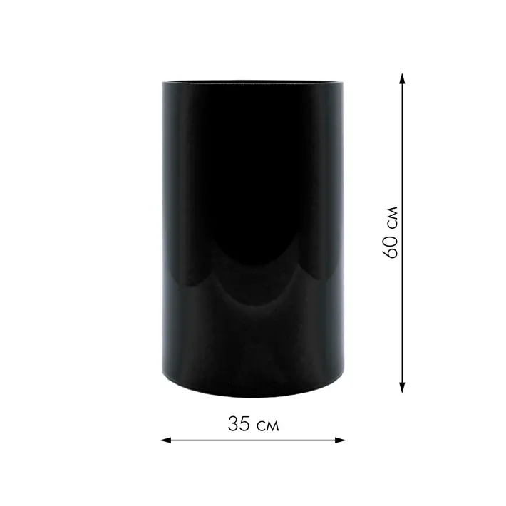 Ваза 35х60 см, поликарбонат, чёрный