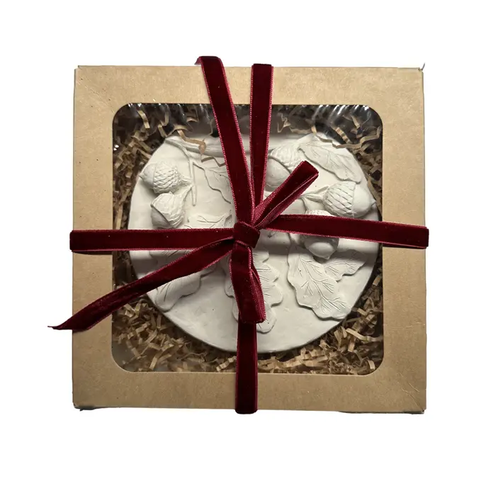 Подвес ЖЕЛУДЬ D12 см, гипс, белый