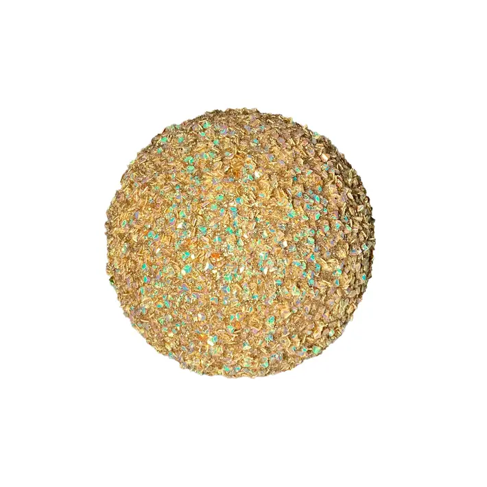 Шар с блёстками D10 см, пенопласт, шампань, мультиколор