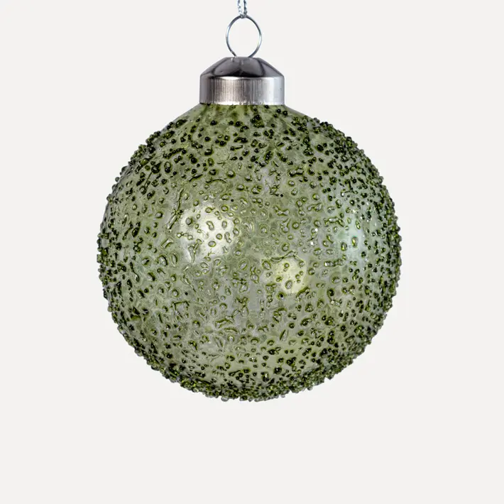 Шар D8 см, стекло, зеленый