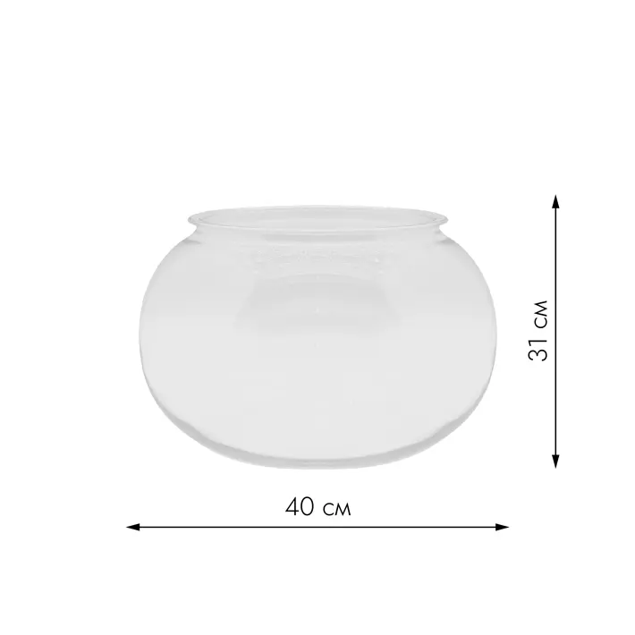 Ваза 40x31 см, поликарбонат, прозрачный