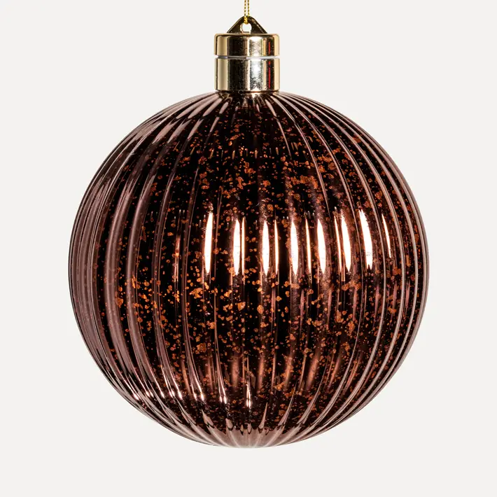 Шар LED D15 см, пластик, коньячный