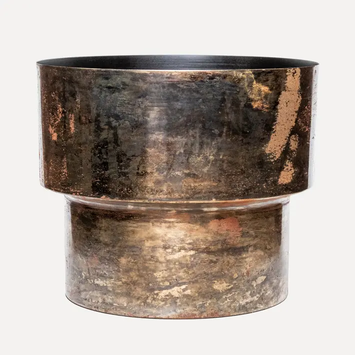 Кашпо 30x26 см, металл, бронзовый