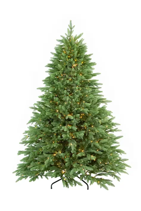 Ель искусственная с лампочками РОМАНОВСКАЯ Н180 см, пластик, металл, зелёный