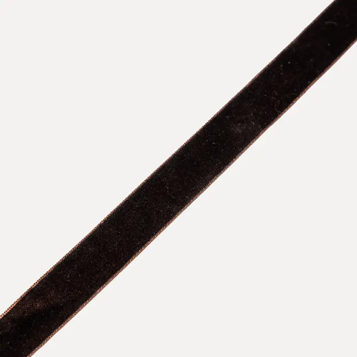 Бархатная лента, W 2 см, L 91,4 м, Коричневый