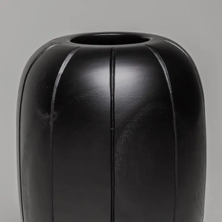 Ваза 22х28 см, дерево, черный