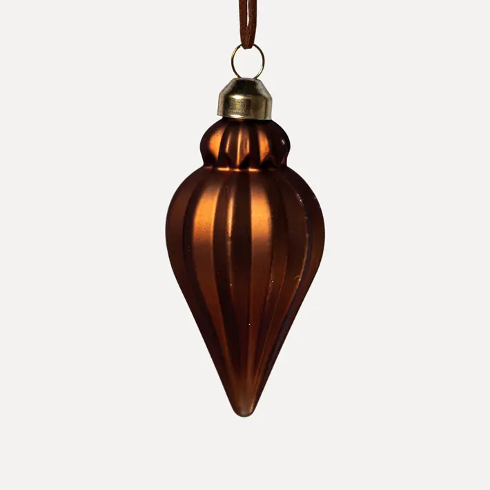 Подвес КОНУС 6x8 см, стекло, коричневый