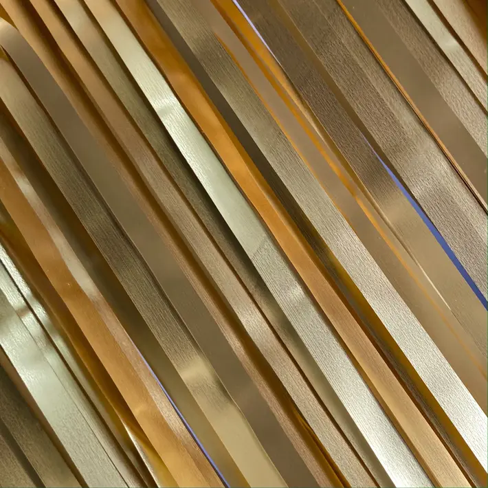 Новогодний дождик матовый 200х300 см, полипропилен, золотой