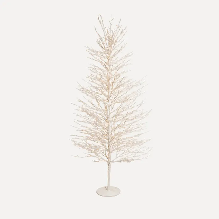 Дерево с мерцающим эффектом LED H270 см, пластик, металл, белый