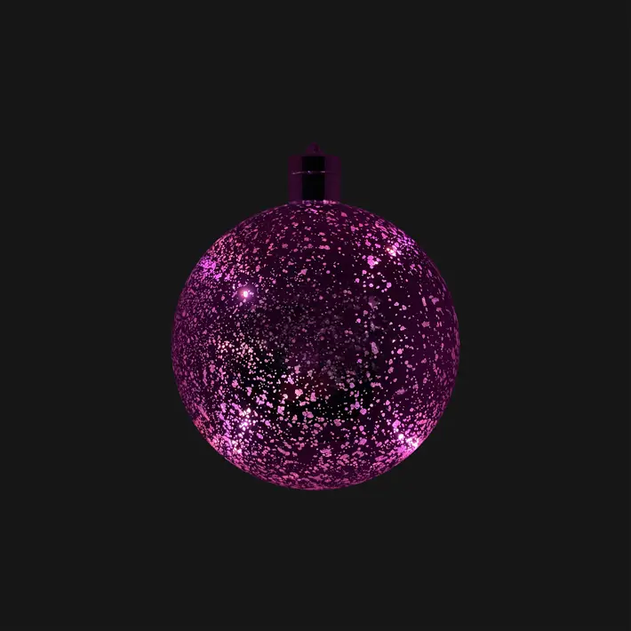 Шар LED D15 см, пластик, розовый