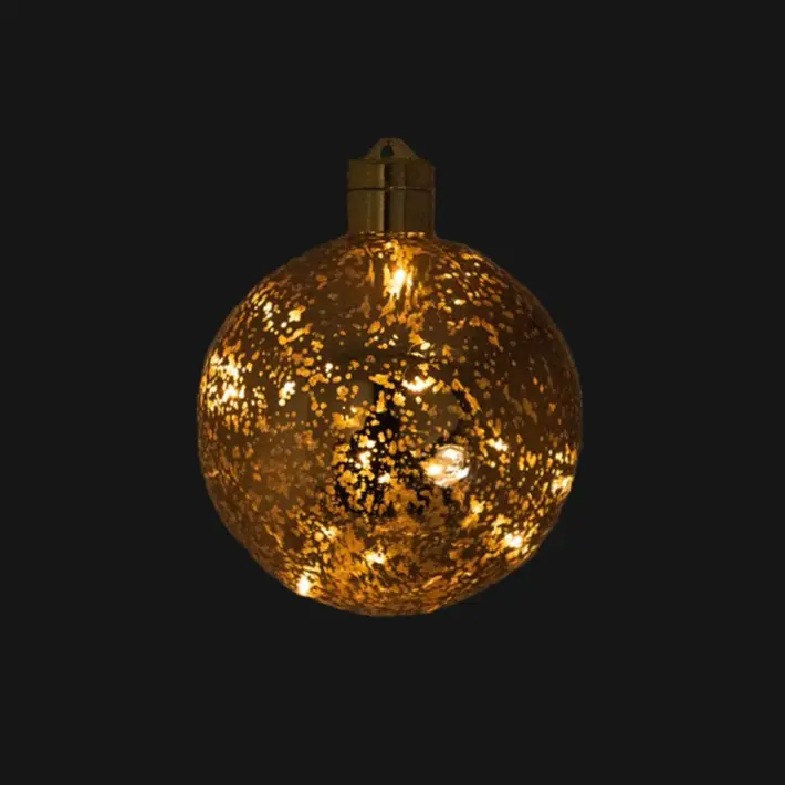 Шар LED D12 см, пластик, медный