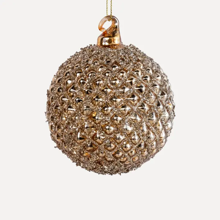 Шар D10 см, стекло, золотой