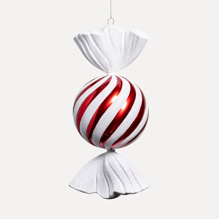Подвес КОНФЕТА H47 см, пластик, белый, красный