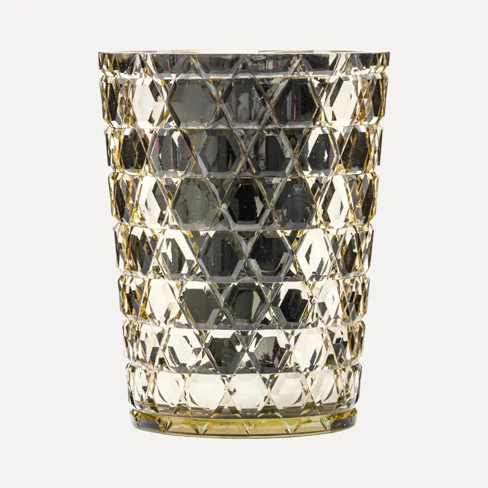 Ваза 14x18 см, стекло, золотой