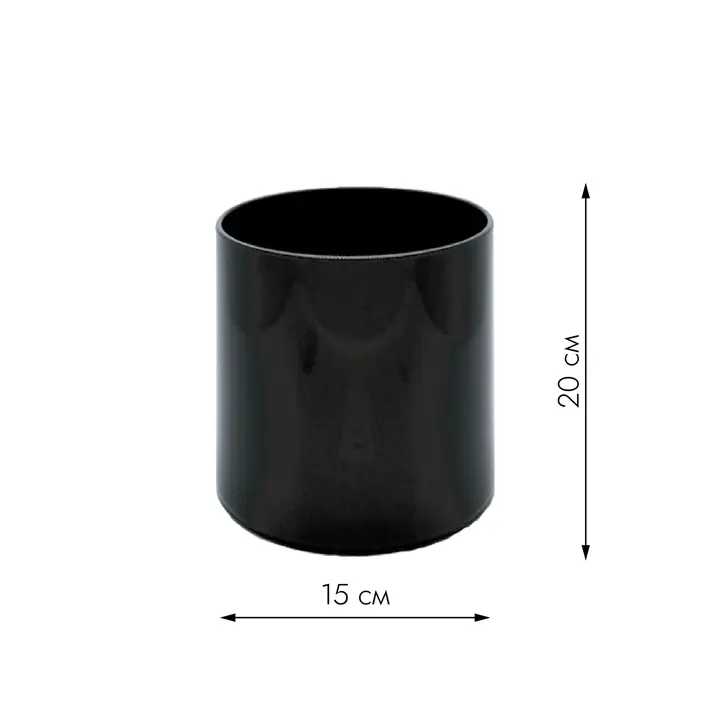 Ваза 15х20 см, поликарбонат, чёрный