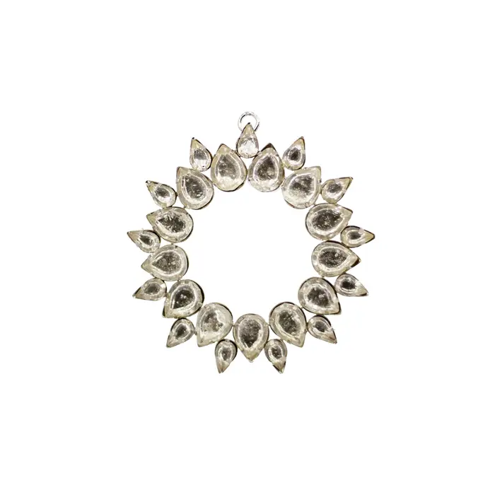 Подвес D10 см, стекло, серебряный